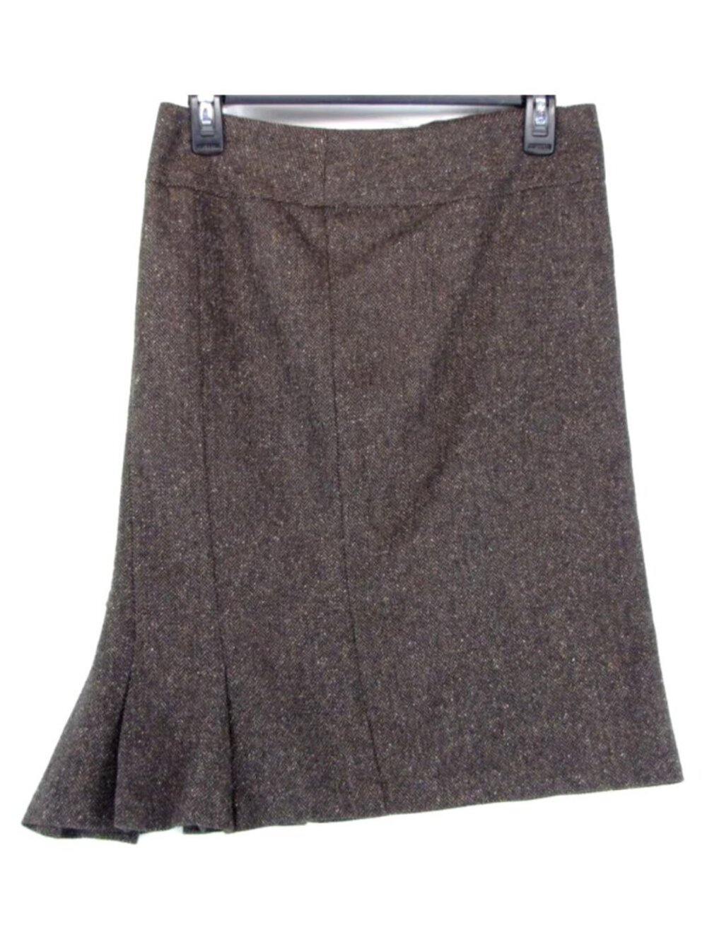 SALE! Flare Wool Brown Midi Skirt